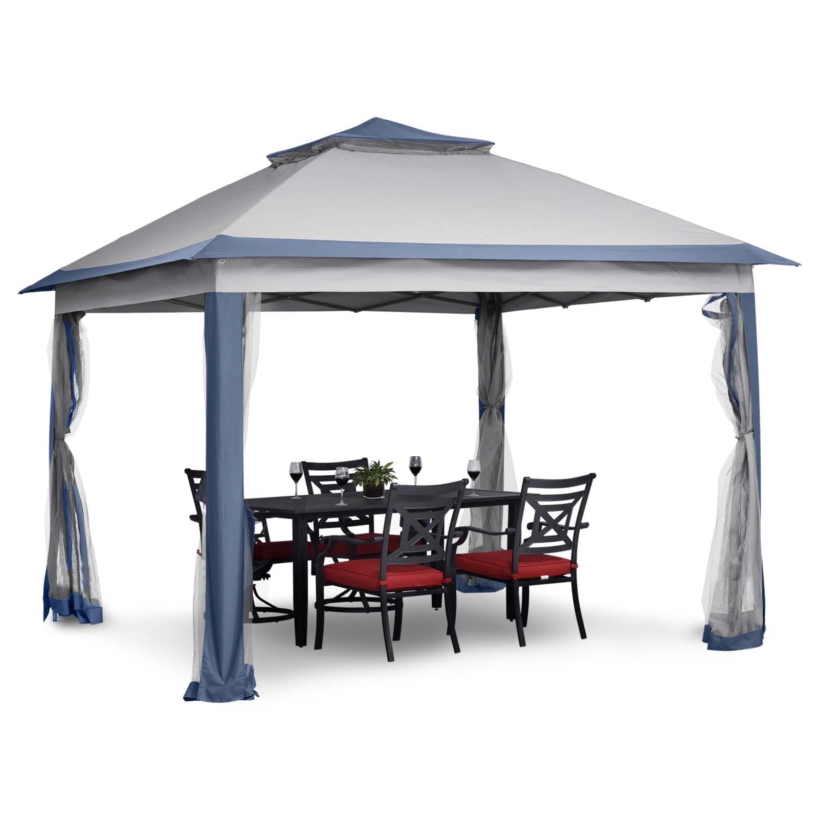 Wonlink 11X11 Ft Gazebo Tent, Outdoor Tents For Parties With Mosquito Netting, Folding Heavy Duty Height Adjustable Canopy Tent