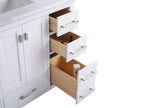 Laviva Wilson 42 - White Cabinet Matte White Viva Stone Solid Surface Countertop