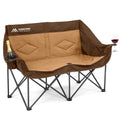 Double Camping Chairs for Adults Oversized Loveseat - 2 Person Camping Chair Heavy Duty Outdoor Camping Couch with Cup Holders -