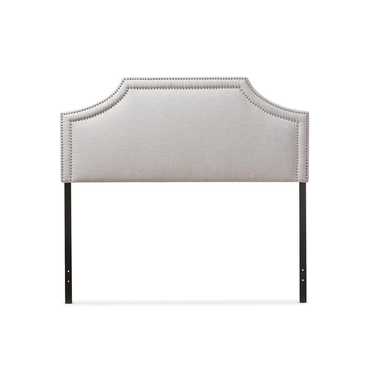 Baxton Studio Avignon Queen Fabric Headboard, 60.84-inch W x 2.34-inch D x 25.74-inch H, Greyish Beige (124-6867-HiT)