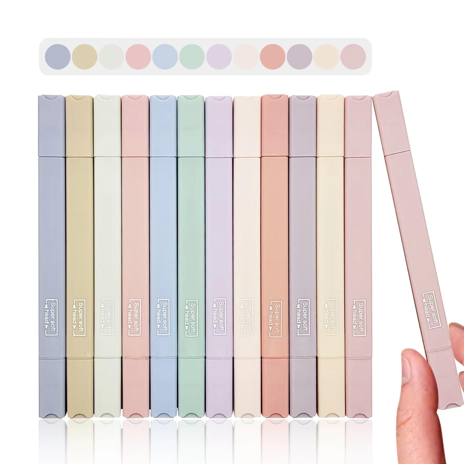 Konket 12Pcs Bible Highlighters, Assorted Colors Pens No Bleed, Pastel Highlighters Quick Dry, Aesthetic Cute Markers, For Bible