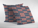 HomeRoots Red and Blue 16' Red Blue Spades Suede Throw Pillow