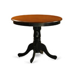 East West Furniture Anqu5-Blk-W Dining Set - 5 Pcs With 4 Wood Chairs