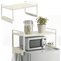 Sintuff 2 Tier Top of Fridge Shelf for Dorm Mini Expandable 1223, Ivory