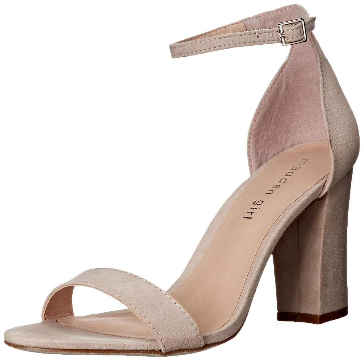Madden Girl Womens Beella Heeled Sandal, Blush Fabric, 10