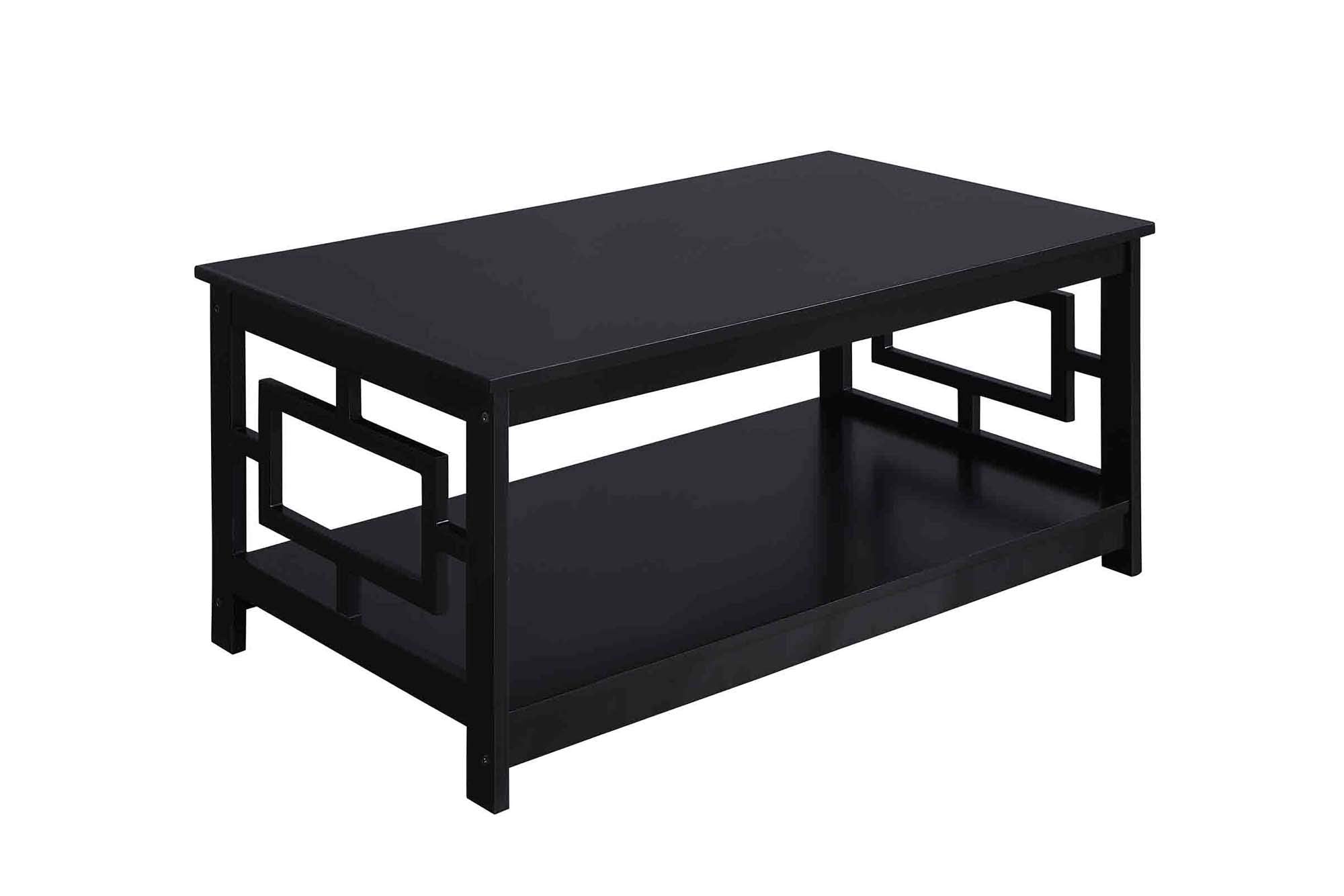 Town Square Coffee Table with Shelf -Sea Foam