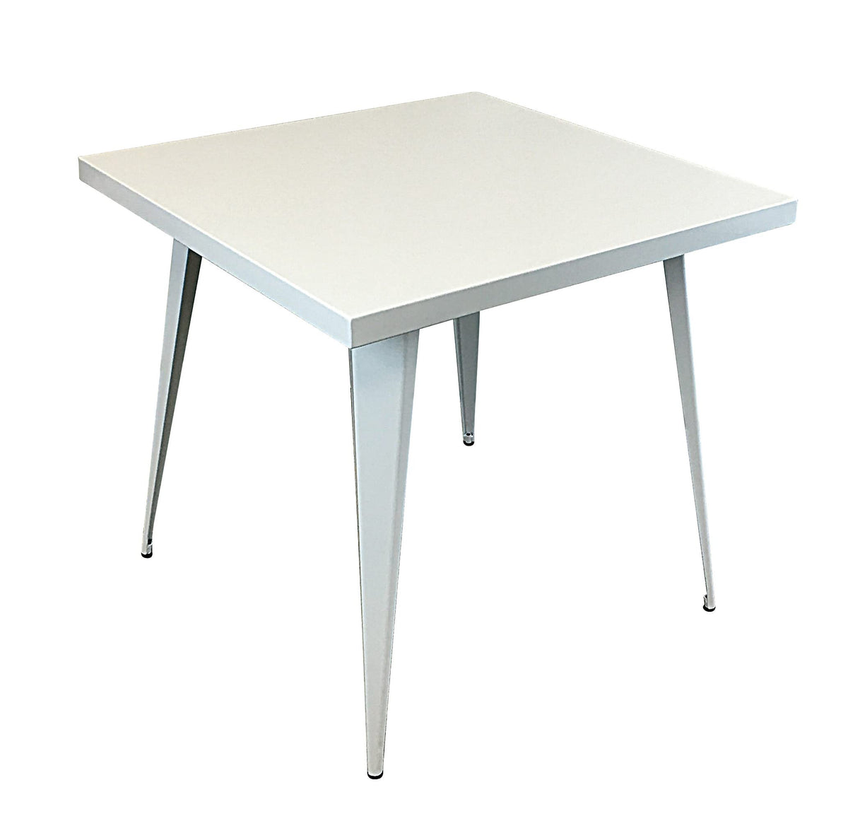 Neos Modern Furniture Square White Top W/Metal Legs Dining Table