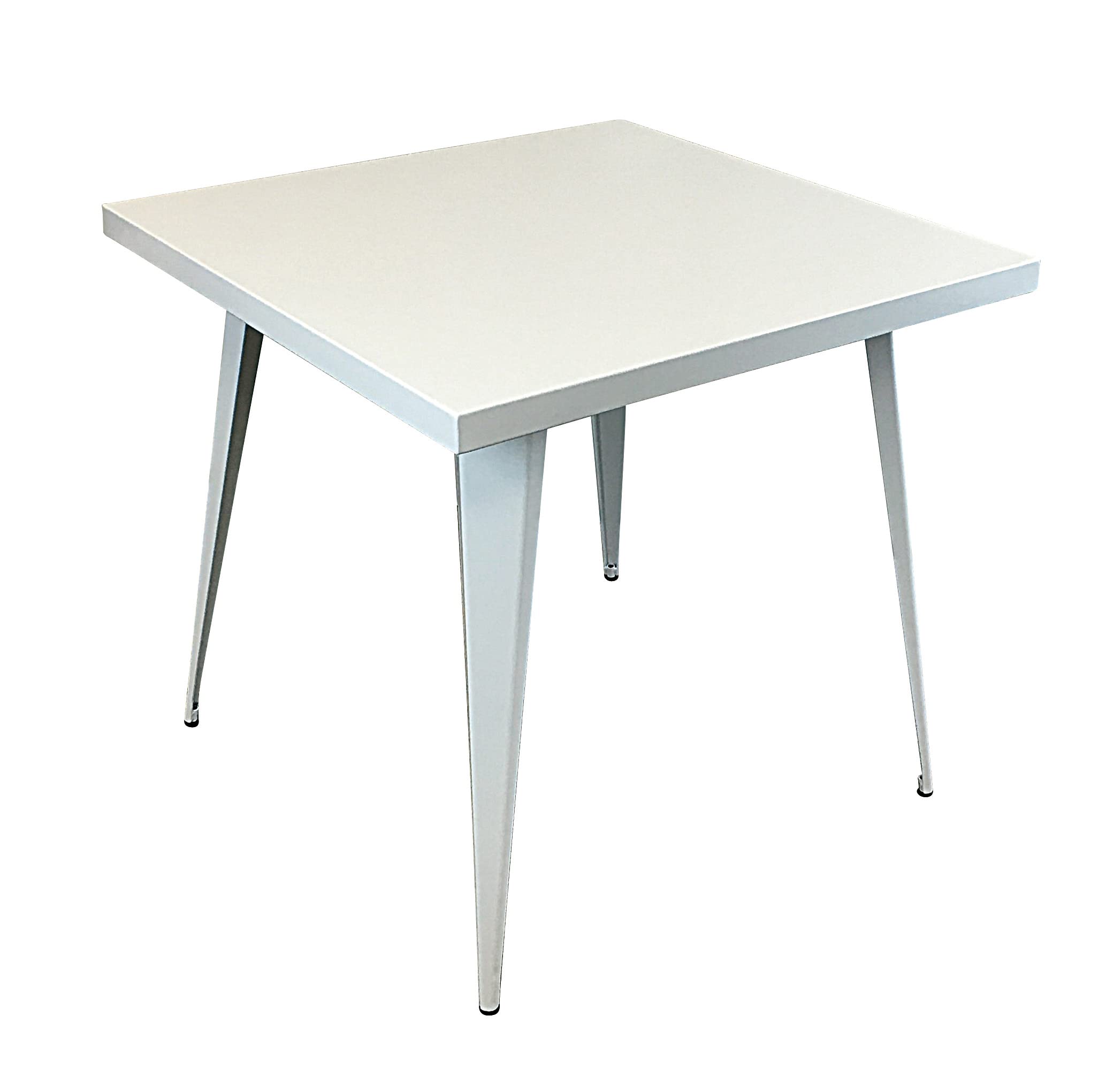 Neos Modern Furniture Square White Top W/Metal Legs Dining Table