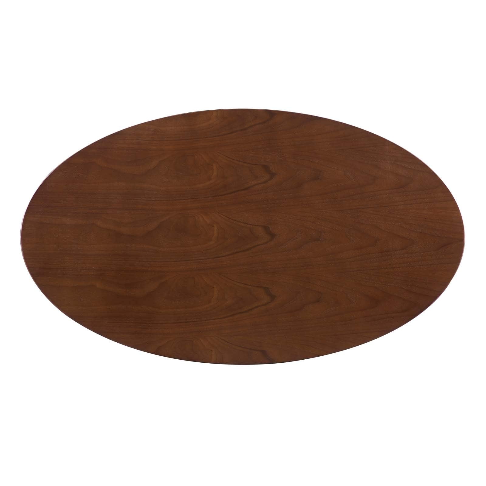 Modway EEI-5142-GLD-WAL Zinque 48&quot; Oval Dining Table, Gold Walnut