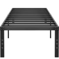Hobinche 20 Inch Twin Size Bed Frame, No Box Spring Needed, Heavy Duty Black Metal Platform Mattress Foundation With Steel Slats, Non-Slip Noise Free Easy Assembly, Large Storage