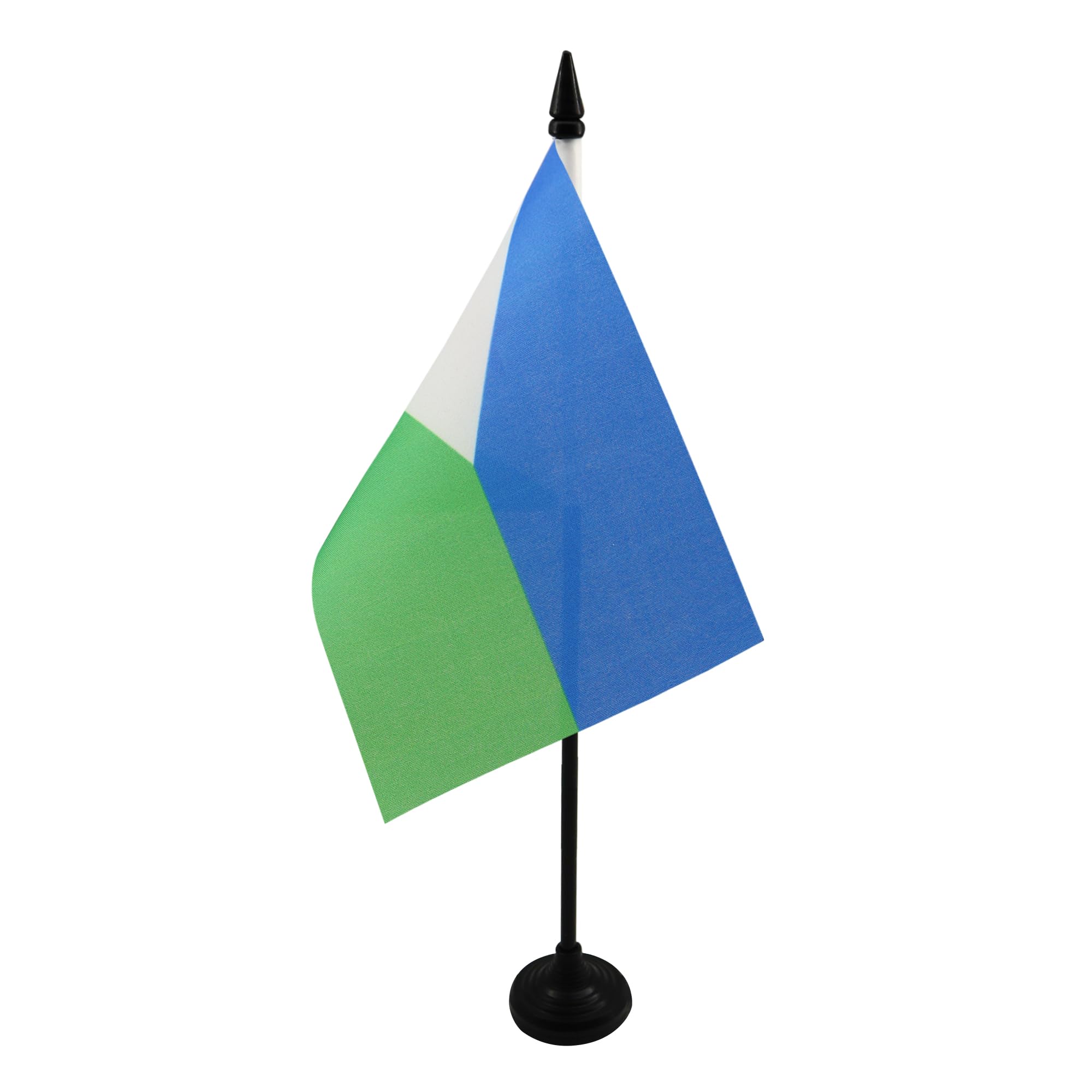 Djibouti Table Flag 4' X 6' - Djiboutian Desk Flag 15 X 10 Cm - Black Plastic Stick And Base - Az Flag