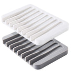 2PCS Mcyye Self Draining Soap Dishes, Premium Silicone Soap Holder & Saver for Shower, Bathroom, Kitchen, Bath Tub, Razor, Spong