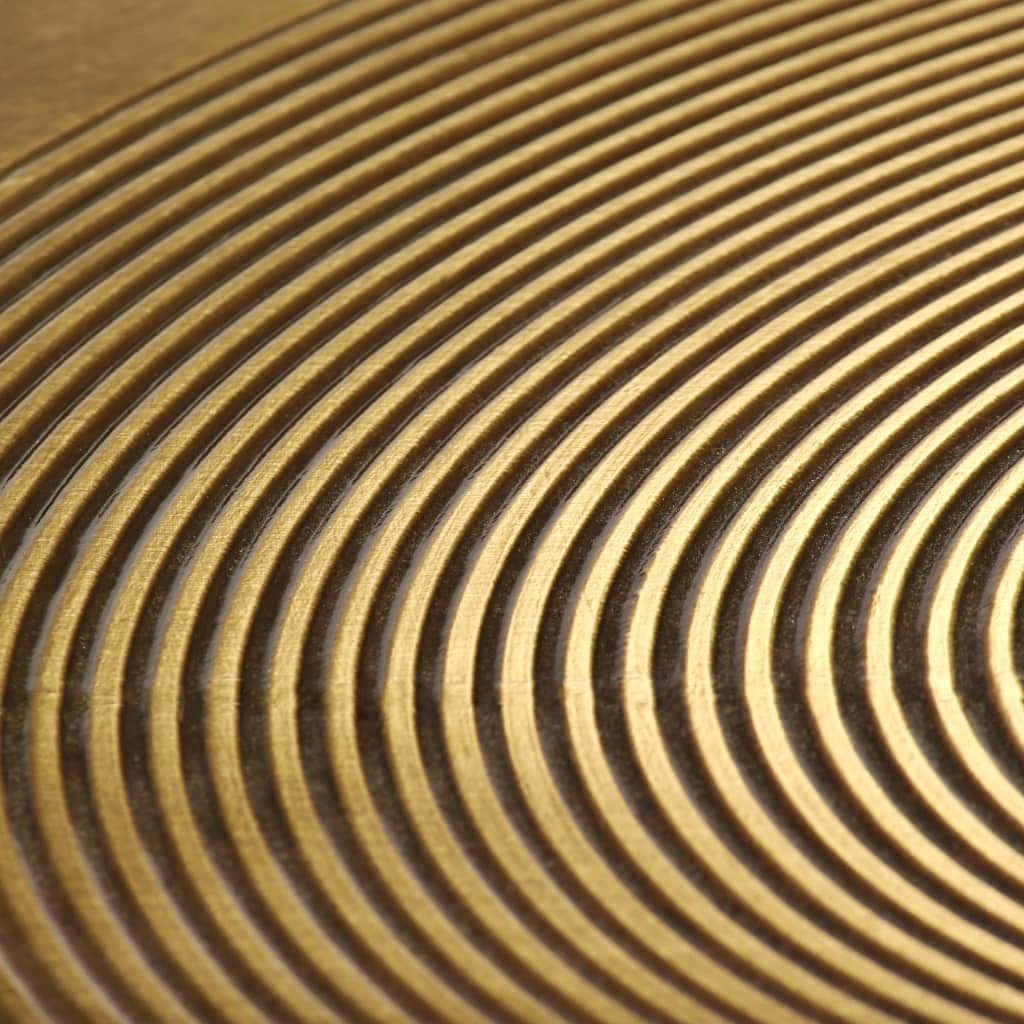 vidaXL 2 Piece Table Set Coffee Table Sde Table Couch Table Living Room Furniture Easy to Assemble Durable Sturdy Brass-covered MDF