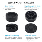 Hanihua 4 Sets Black Round Furniture Risers, Heavy Duty Bed Risers Lifts Height 1'', 2'', 3 Inch, Adjustable Bed Lifts Risers Fo