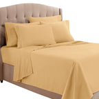 Clara Clark King Sheets, 6 Piece Set - Hotel Luxury Sheets For King Size Bed, Super Soft Bedding Sheets & Pillowcases, King Size Sheets, Camel Gold