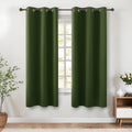Koufall 63 Inch Curtains 2 Panel Set,Blackout Elegant Modern Curtains For Living Room Bedroom,42X63 In Long,Dark Army Olive Green