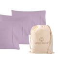 1000 Tc Lavender Standard Pillowcases Set Of 4 100% Egyptian Cotton Pillow Cases With Long Staple Cotton & Sateen Weave, Silky S