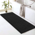 Bathroom Rug Mat Non Slip Black Extra Long Bath Mat For Bathroom Floor  Fluffy Soft, Ultra Absorbent And Machine Washable Strip