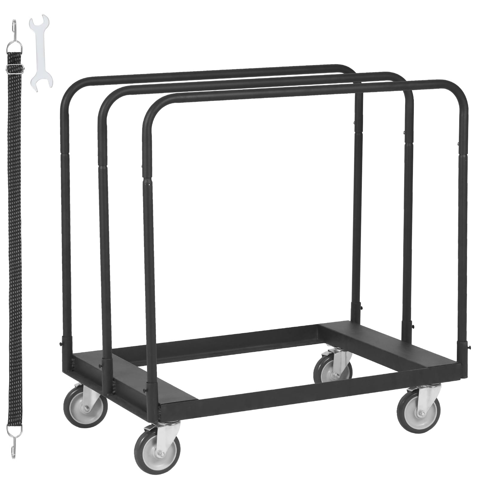 VEVOR Steel Panel Truck, 1500 LBS Panel Dolly Cart with 5'' Swivel Casters and 36.02'' x 24.02'' Deck, Heavy-Duty Drywall Sheet 