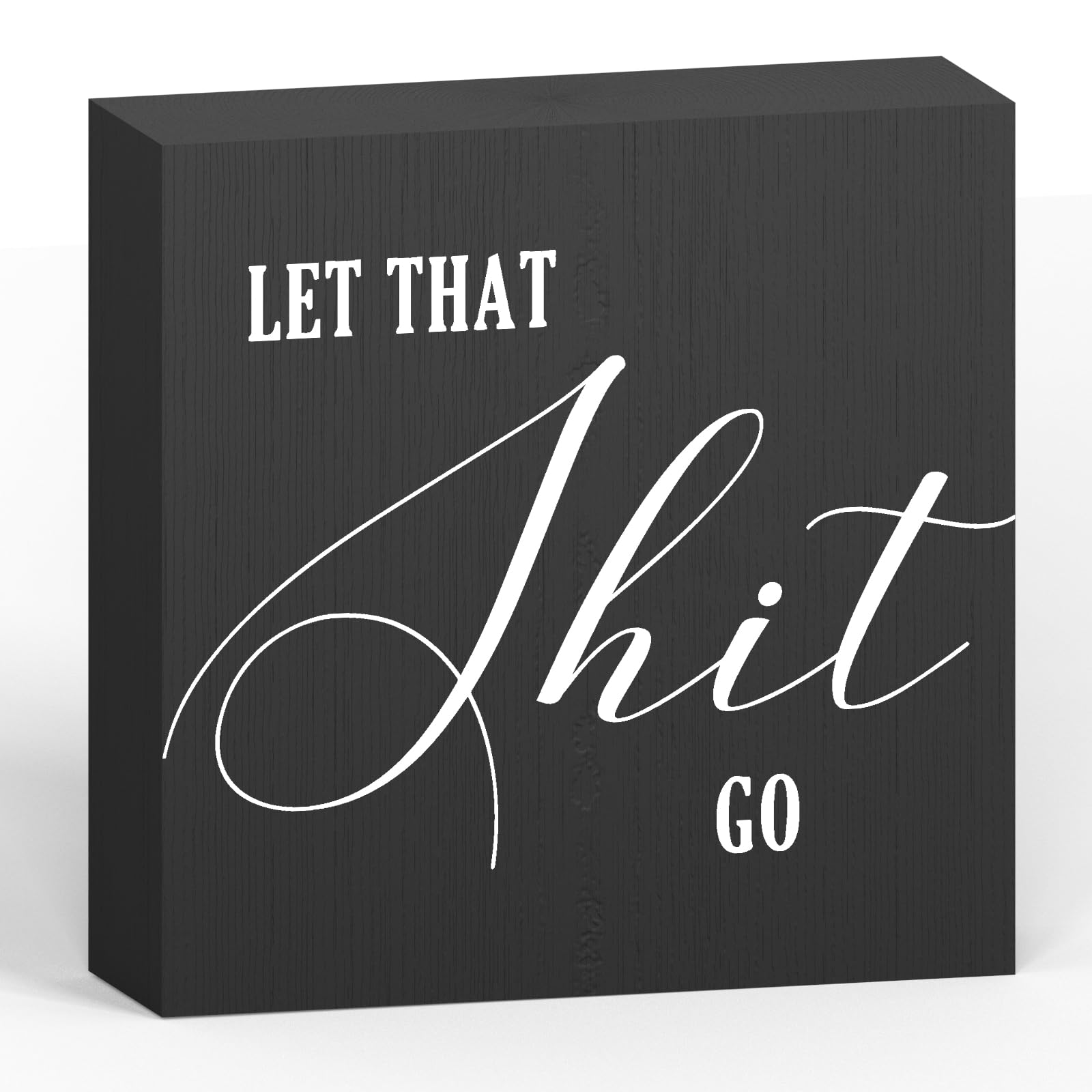 Funny Bathroom Decor Bathroom Signs Black Desk Decor Wood Box Sign Humor Bathroom Shelf Decor Restroom Sign Half Bathroom Decor 