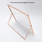 Ahago Rose Gold Floating Frame (10''X12'', Horizontal), For Picture 8.5X11, 8X10, 7X9, Tabletop Shelf Photo Frame, Home Or Offic