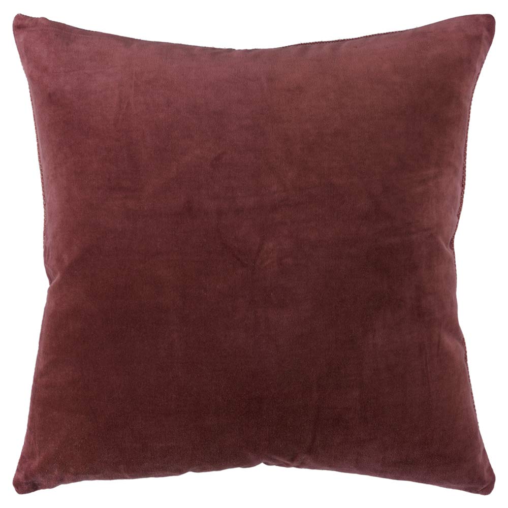 Rizzy Home 22&quot; x 22&quot; Down Filled Pillow with Cotton Canvas Cover-Rust