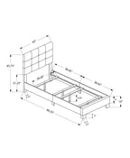 Monarch Specialties I 5917T Bed, Twin Size, Upholstered, Bedroom, Frame Only, Youth, Teen, Juvenile, Green Velvet