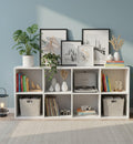 Ankit Crafts Wooden Unit Cube Strong Bookcase Shelving Home Office White, 2 * 2 * 2 * 2 Tier