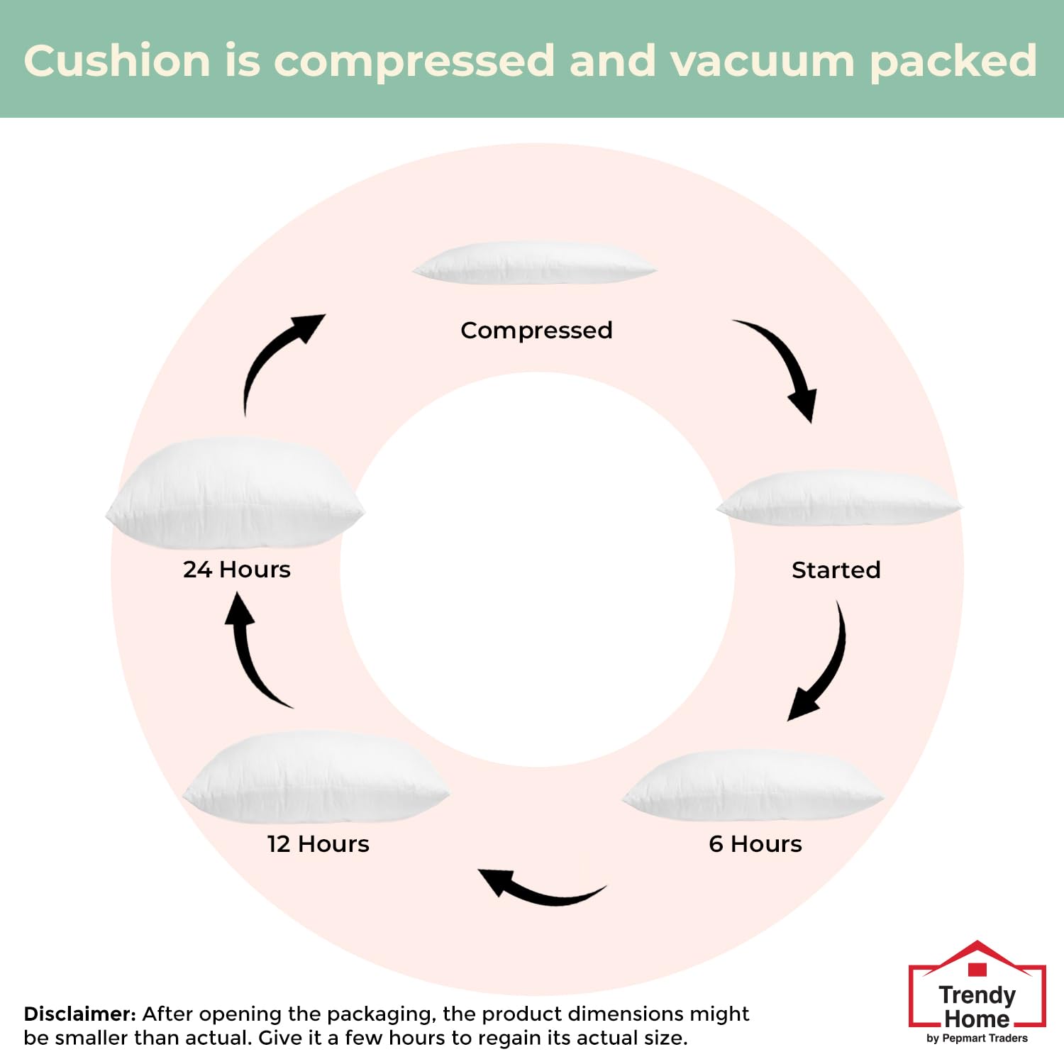 Trendy Home 16X16 Throw Pillow Insert (Set Of 4, White) Bed And Couch Pillows Stuffer Hypoallergenic, Decorative Home Outdoor So