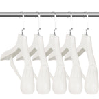 Plastic Extra Wide Shoulder Suit Hangers for Men 10 Pack Width 17.7'', Ivory White Sweater Hangers no Shoulder Bump Non Slip for