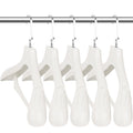 DEDU Plastic Extra Wide Shoulder Suit Hangers for Men 15 Pack Width 17.7'', Ivory White Sweater Hangers no Shoulder Bump Non Sli