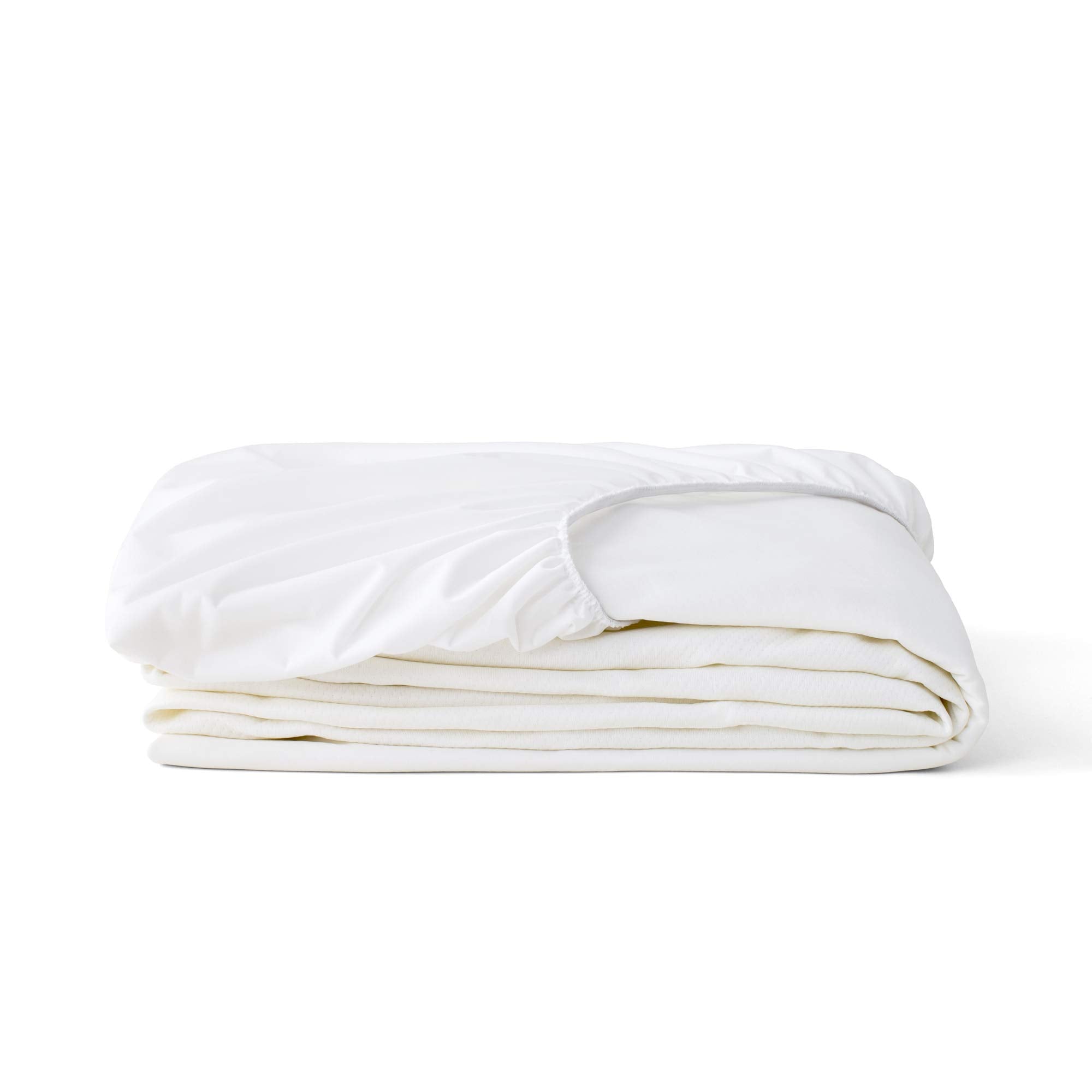 Tuft & Needle Full Mattress Protector - Waterproof, Liquid-Proof, Sleeps Quiet, Fitted Sheet Style, Soft And Comfortable, White
