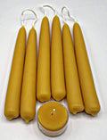3 Pairs, 6 x 3/4 INCH (6 Candles) - Beeswax Early American Style Hand Dipped Taper Candles - Sold in Pairs - with one Complement