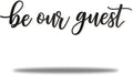 Vivegate Be Our Guest Sign Metal Wall Art Decor - 43X10 Black Ideas Be Our Guest Farmhouse Metal Wall Signs for Hanging Above Be
