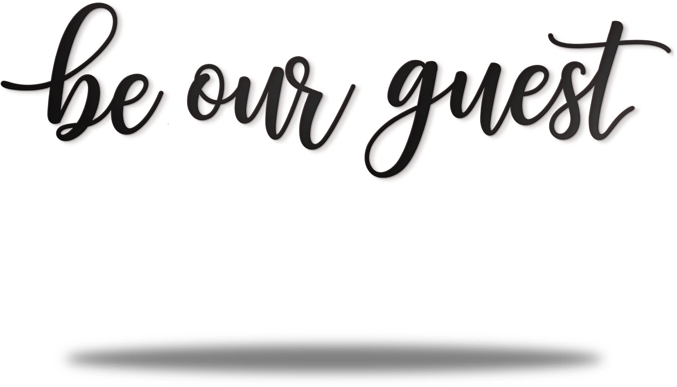 Vivegate Be Our Guest Sign Metal Wall Art Decor - 43X10 Black Ideas Be Our Guest Farmhouse Metal Wall Signs for Hanging Above Be