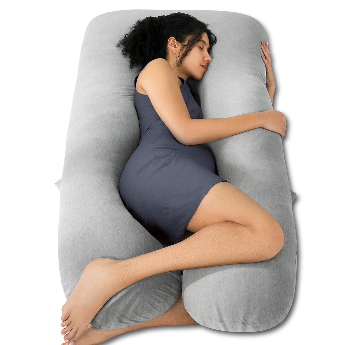 Queen Rose Pregnancy Pillows, Cooling Maternity Pillow For Sleeping, 55In U Shaped Body Pillow For Pregnant Support, With Remova