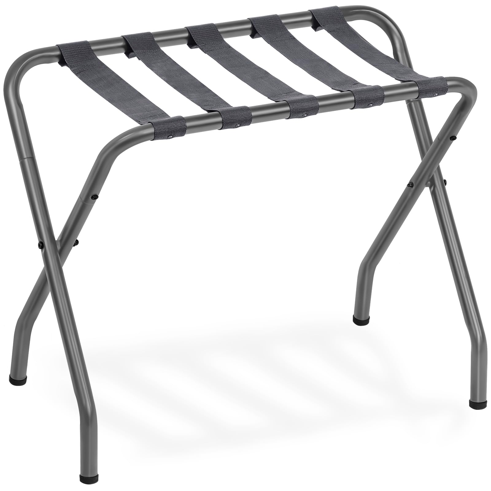 HOOBRO Luggage Rack, Metal Foldable Suitcase Stand for Guest Room, Holds up to 100 lb, 27 x 15.3 x 22 Inches, Steel Frame, Nylon