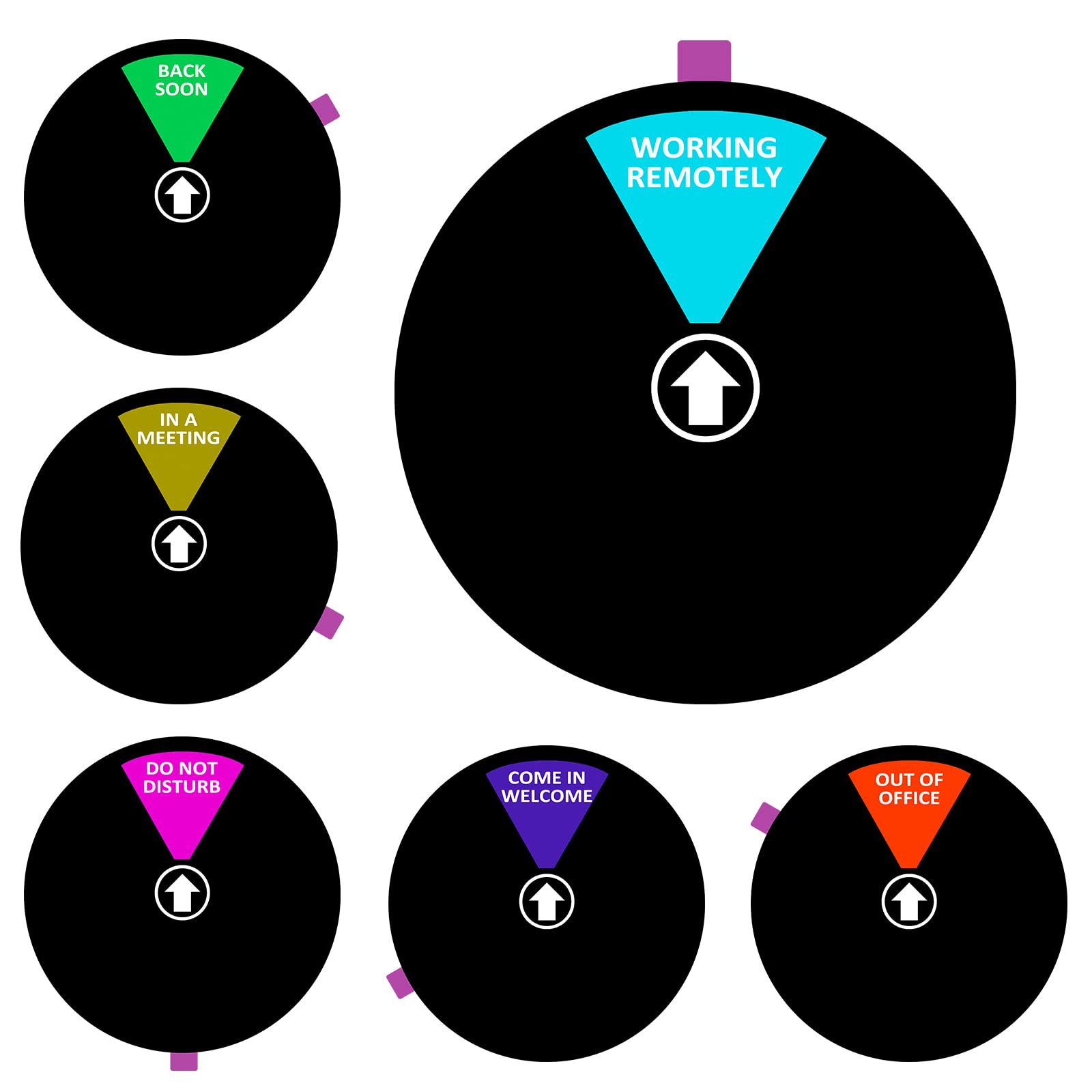 Office Door Sign,6 Inch,Do Not Disturb,Come In Welcome,Back Soon,In A Meeting,Out Of Office,Working Remotely Sign,Magnetic Door