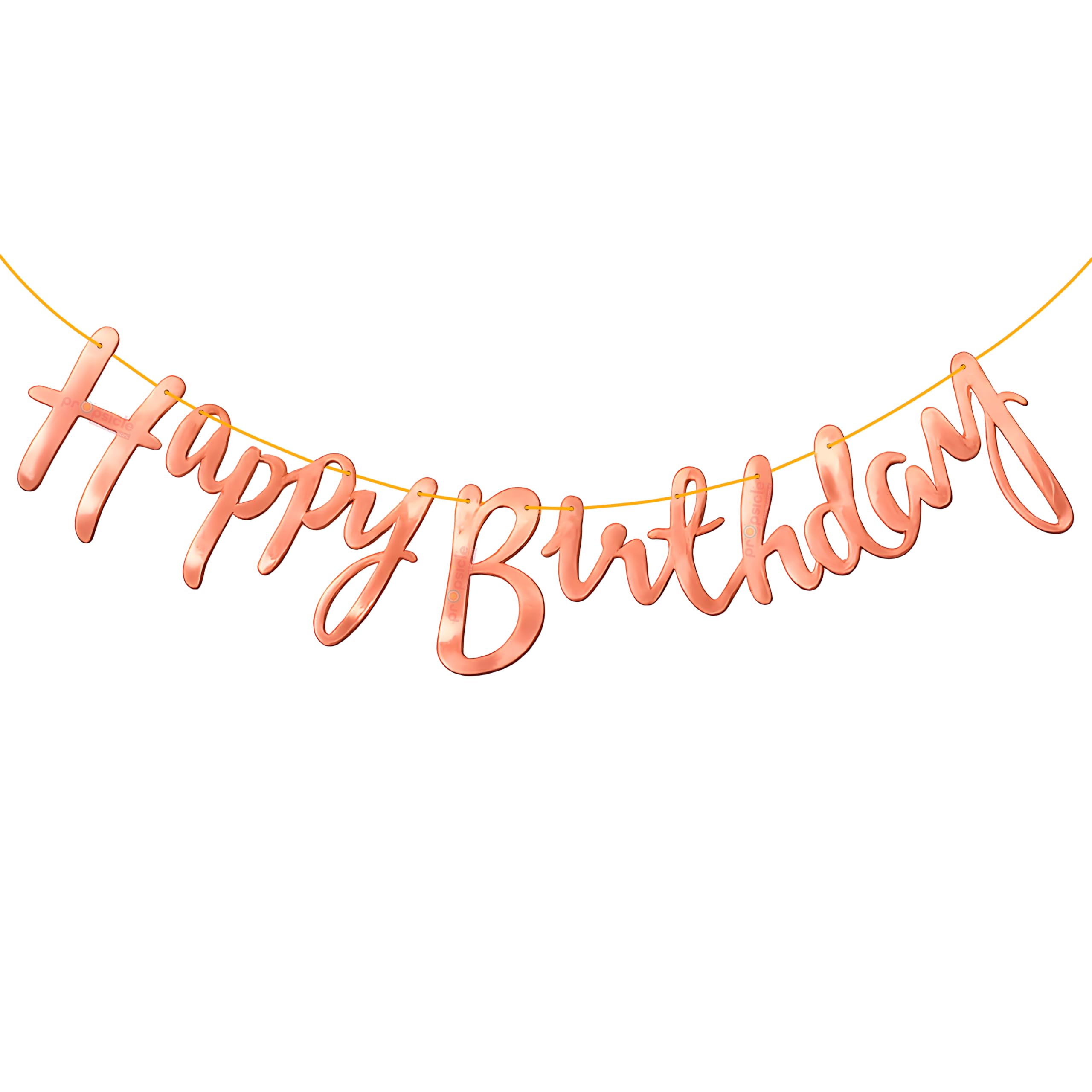 Propsicle Rose Gold Happy Birthday Banner, Birthday Decoration For Girls