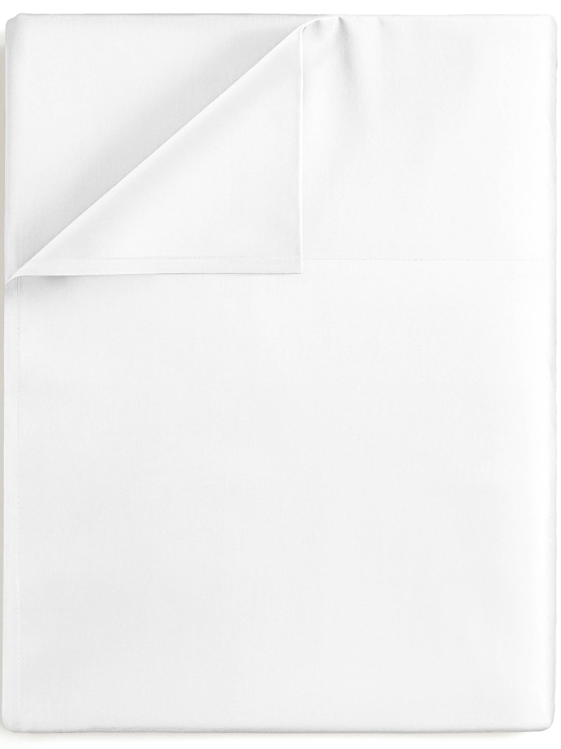 Full Size Flat Bed Sheet - Hotel Luxury Single Flat Sheet Only - Wrinkle Free & Fade Resistant Flat Sheet - Extra Soft, Breathable Bedding For Women, Men, Kids & Teens - Light Grey Flat Sheet Only