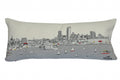 HomeRoots Cream 35' White Milwaukee Daylight Skyline Lumbar Decorative Pillow