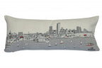 HomeRoots Cream 35' White Milwaukee Daylight Skyline Lumbar Decorative Pillow