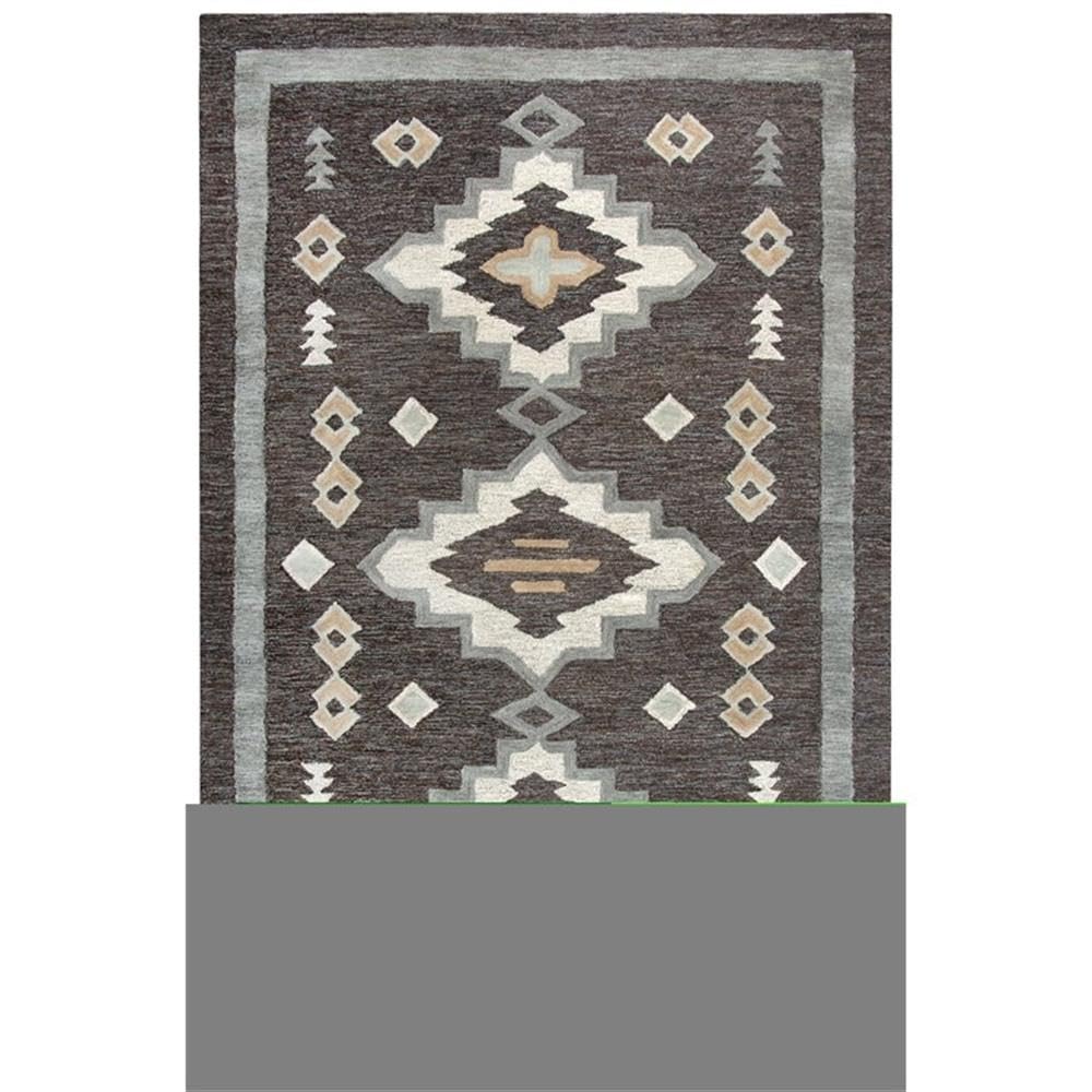 Alora Decor Durango 8' X 11' Tribal Charcoal/Multi Hand-Tufted Area Rug