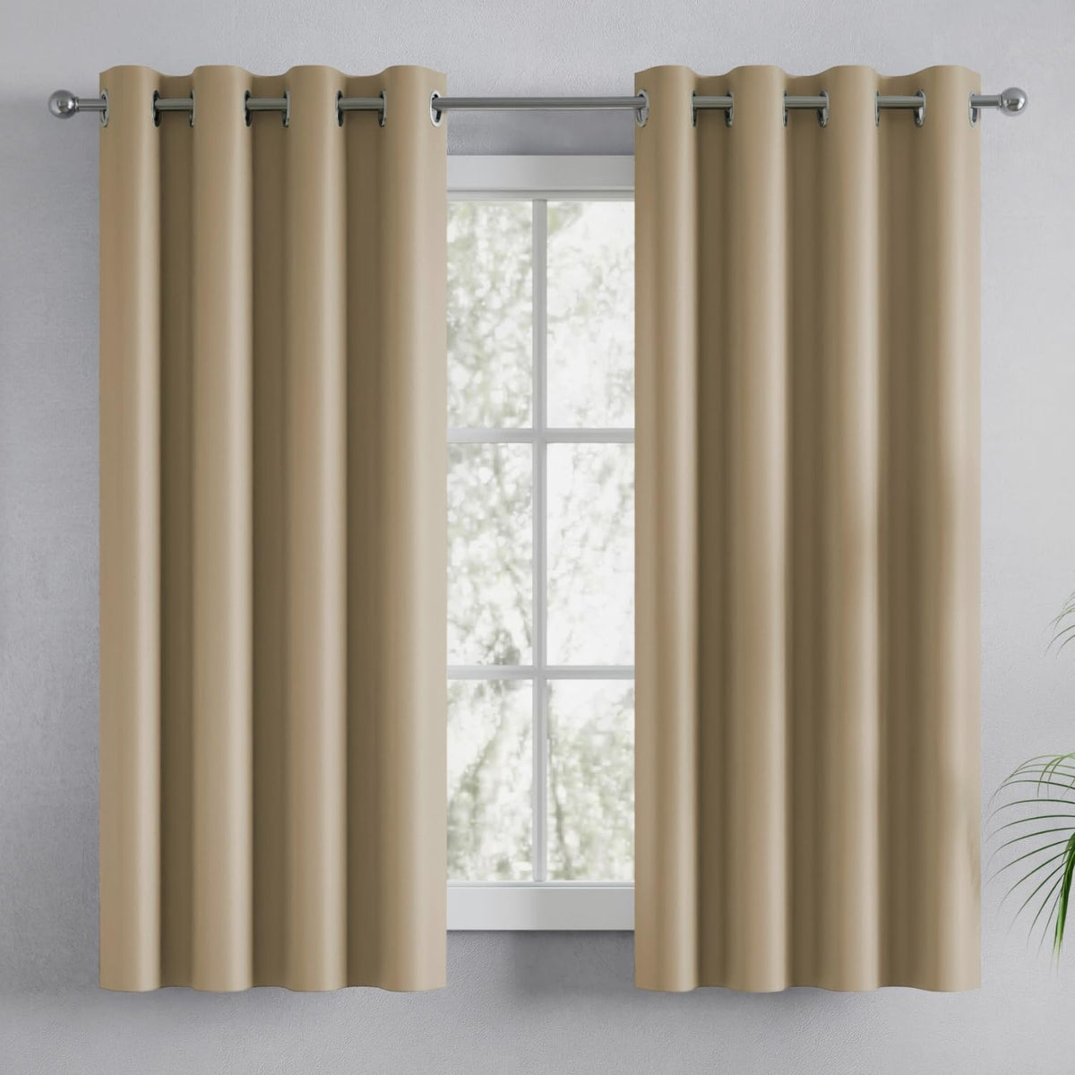 Haus and Kinder Blackout Curtains 5 feet for Window,Pack of 2 Blackout Curtains for Window,100% Room Darkening Curtains Blackout