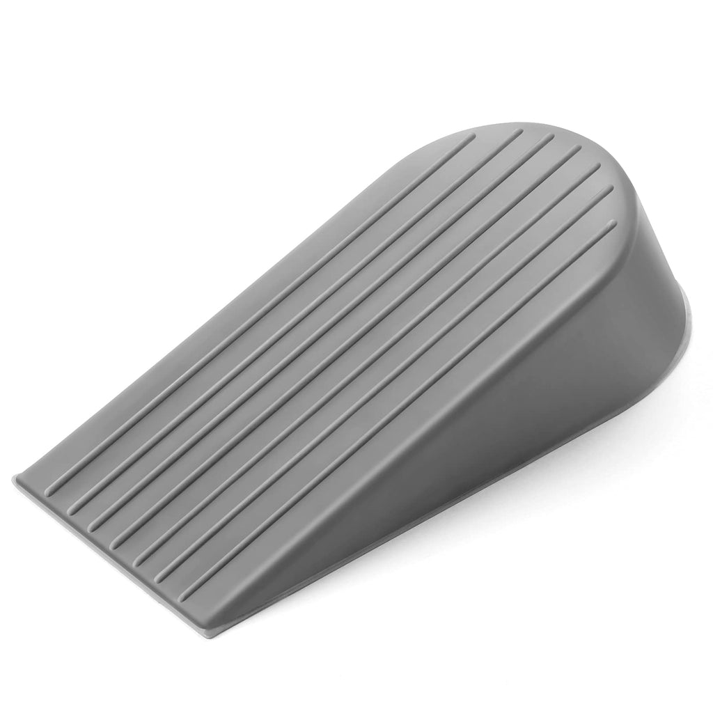 Crosize Grey Extra Large Door Stopper, High 1.9 Inches Big Door Stop For Floor Rubber Doorstop Wedge, Door Gaps And Prevent The