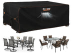 Enzeno Patio Furniture Set Cover Waterproof, Outdoor Dining Coffee Table Chair Covers Rectangular, Heavy Duty Outside Weatherproof Sectional Set Covers For Protection 60'L X 30'W X 28'H