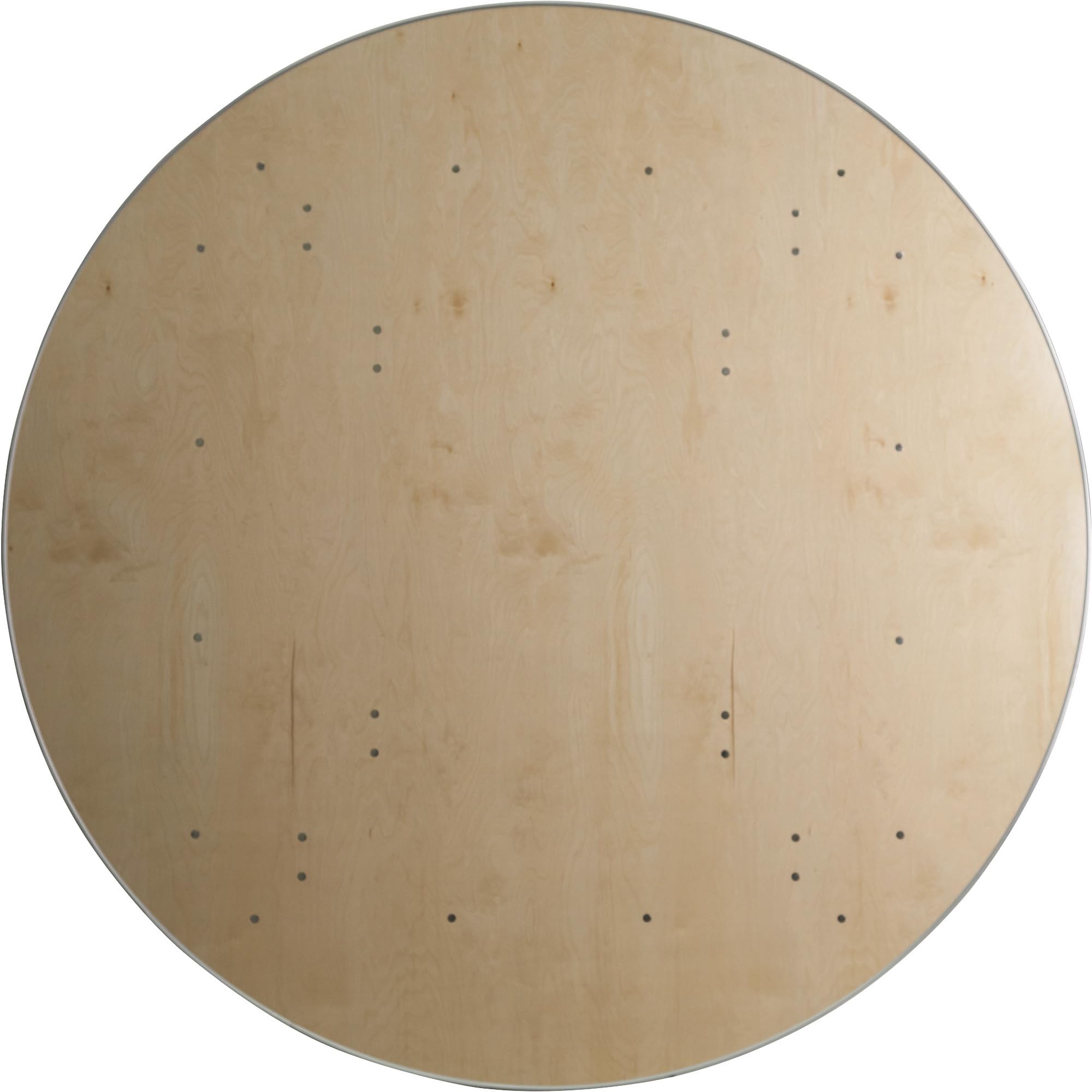 Flash Furniture 6-Foot Round Heavy Duty Birchwood Folding Banquet Table With Metal Edges