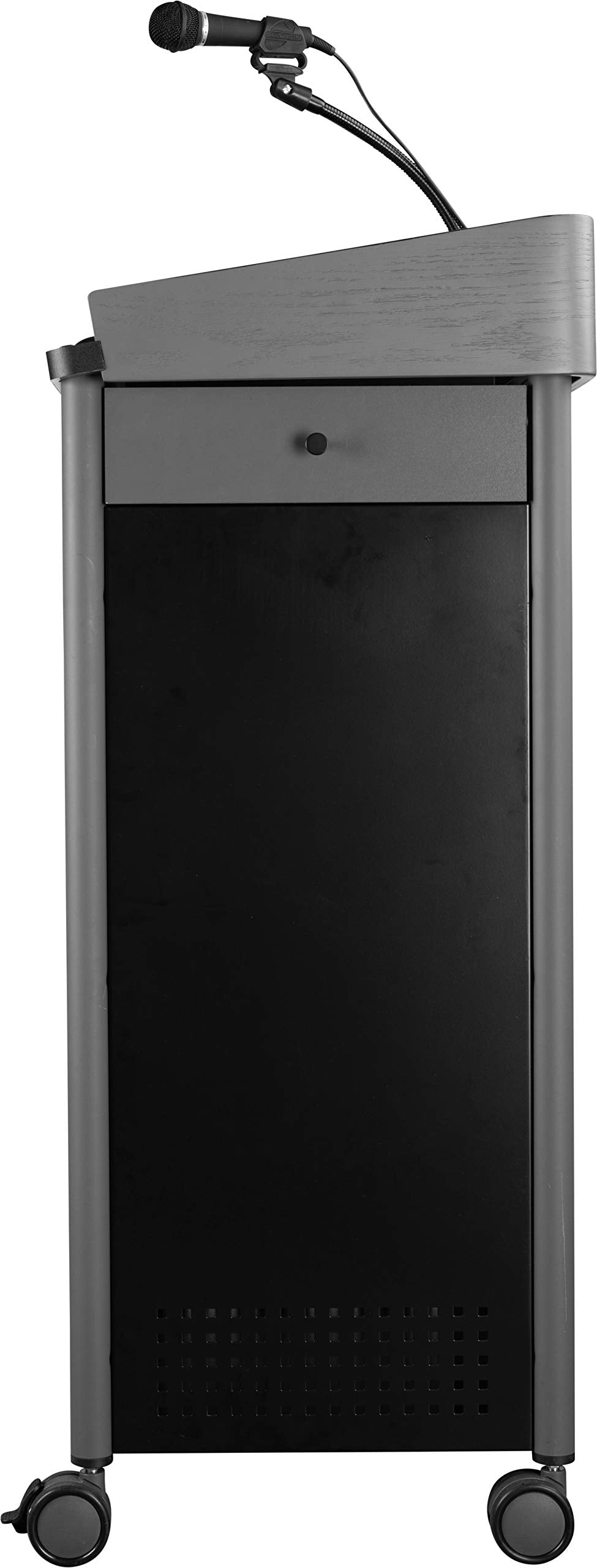 Oklahoma Sound Greystone Lectern With Sound, Charcoal, Black/Grey