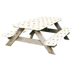 Picnic Table Cover And Bench Covers, Fitted Tablecloth Cover With Elastic Edge, Water And Oil Proof, For Outdoor, Garden, Campin