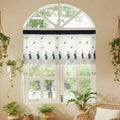 ANSHMJIMN Short Window Curtain for Kitchen, Living Room, Cafe, Restaurant & Home Decor | Elegant Half Window Valance | Length